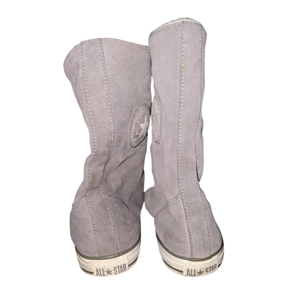 Converse Chuck Taylor Beverly Grey Suede High Top Lined Sneaker Women's sz 8.5 - Picture 2 of 10